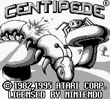 Centipede title screen for GameBoy
